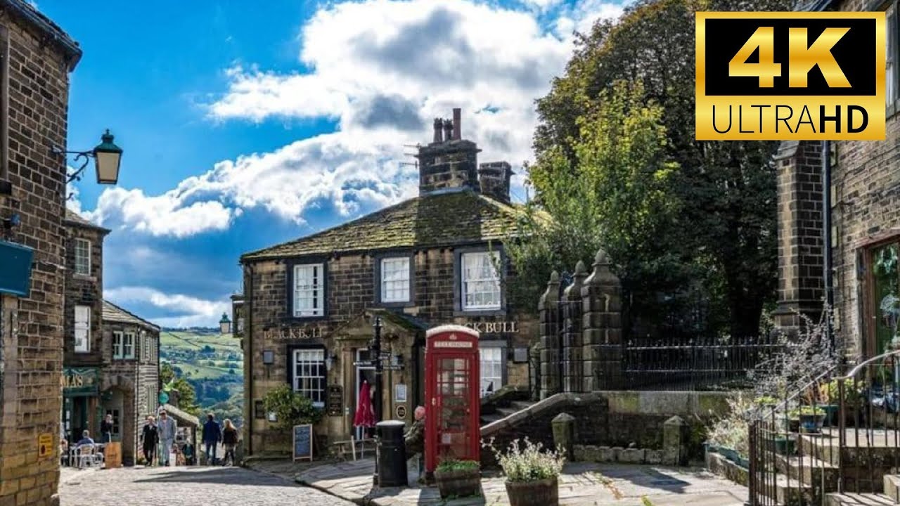 Haworth Village Bronte Country Virtual Exploring Walking Tour West Yorkshire England 4K UK 🇬🇧