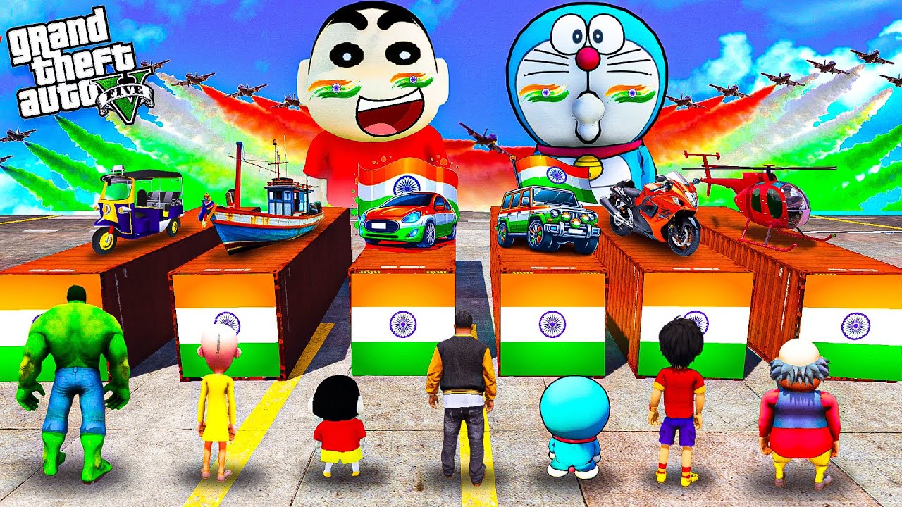 GTA V Shinchan Independence Day - Franklin Doraemon Independence Gifts