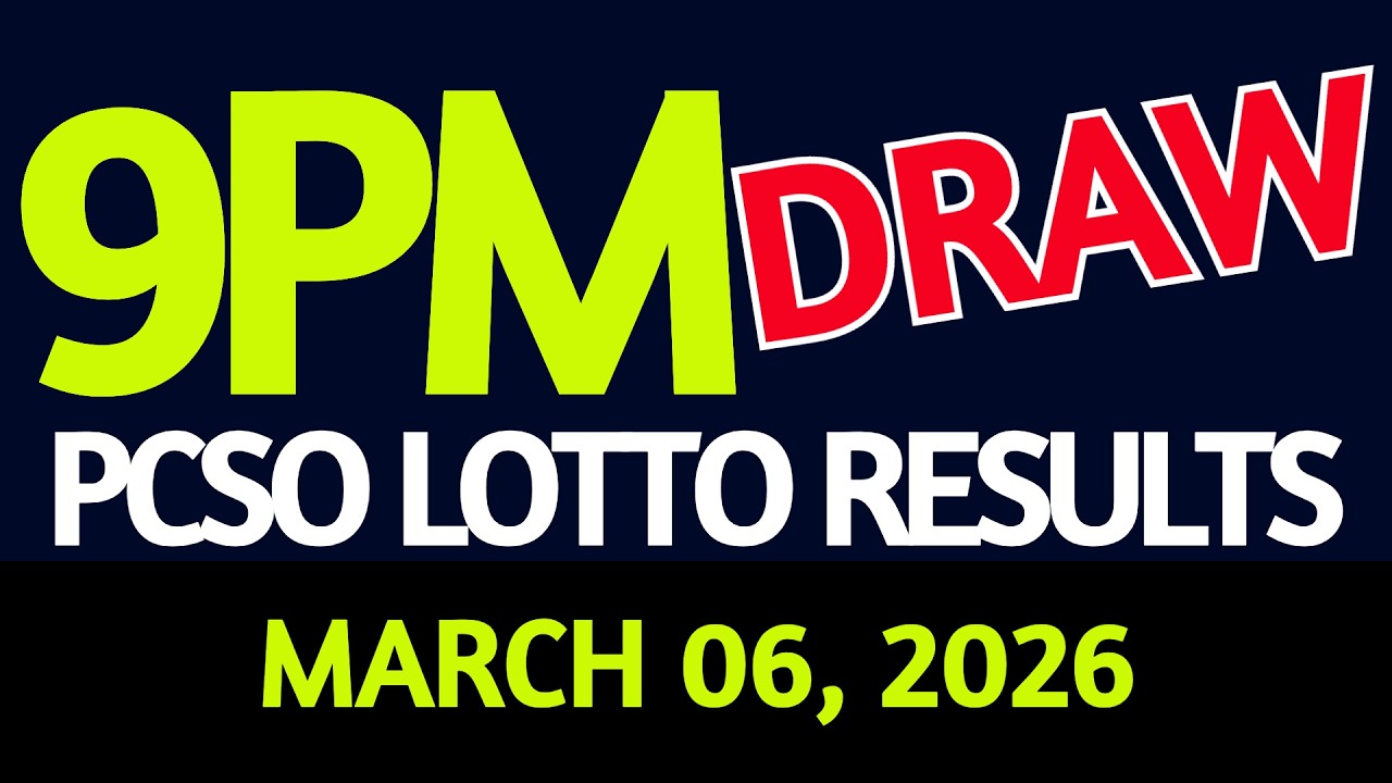 Lotto Result Today 9pm draw March 06, 2026 Friday PCSO