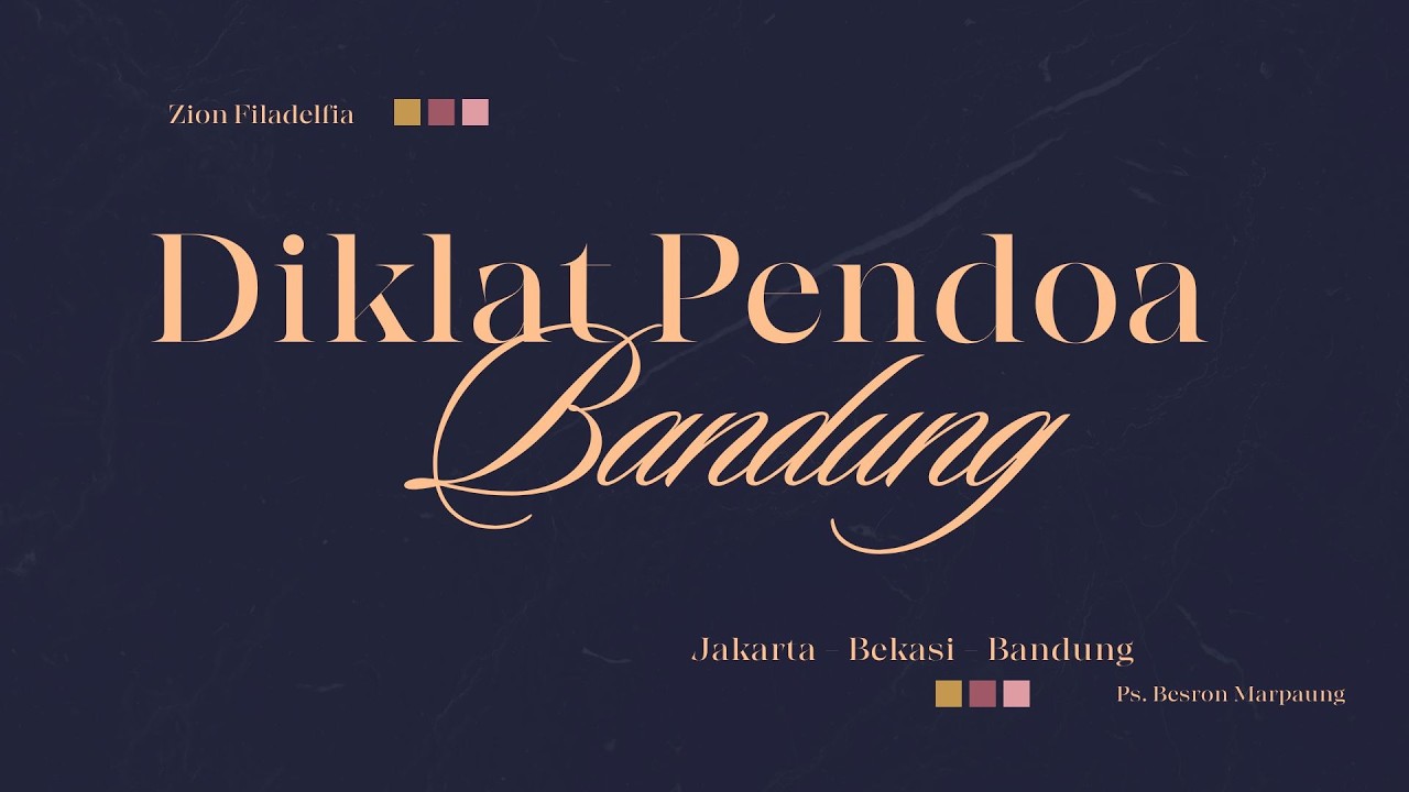 Diklat Pendoa ZFM Bandung | Ps. Besron Marpaung