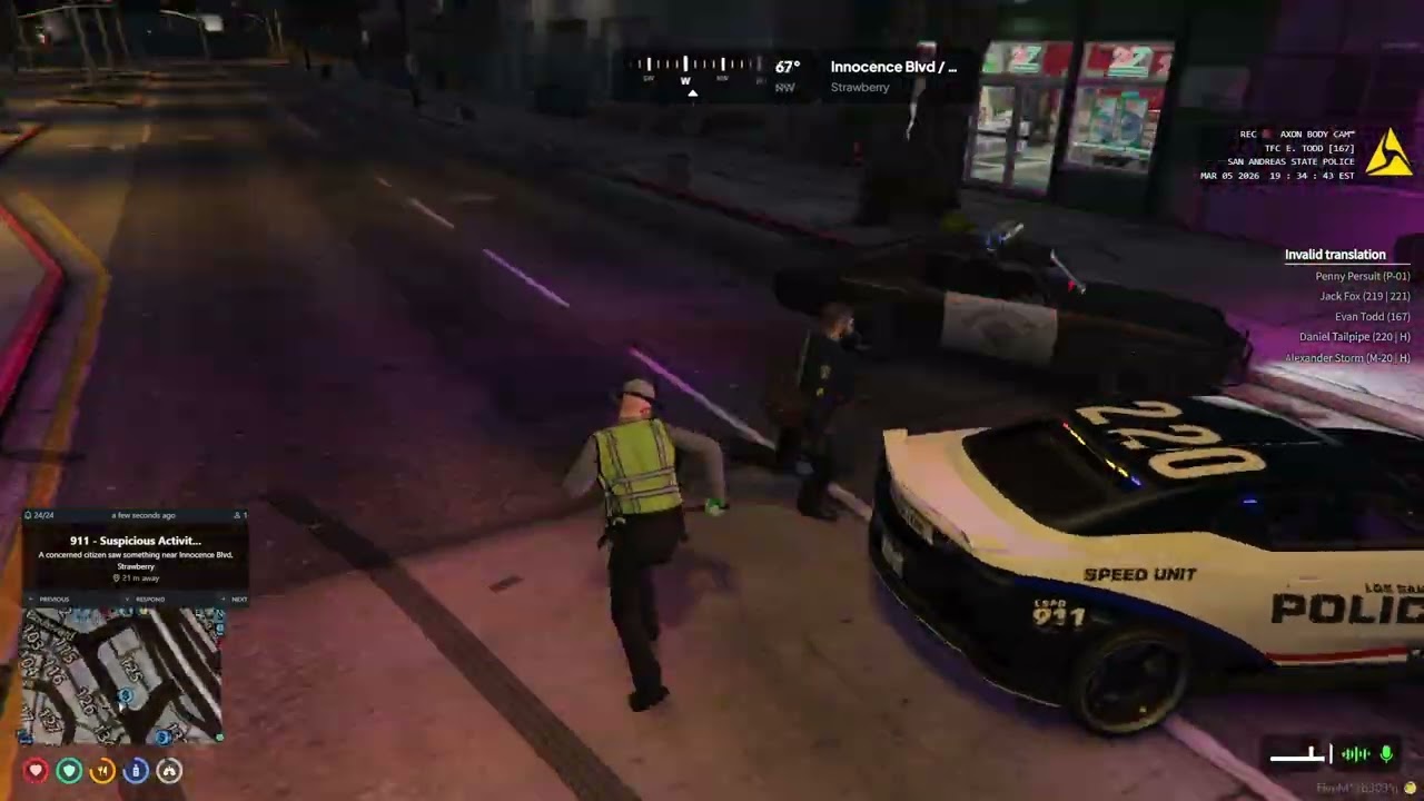TODD RESPONDS TO STORE ROBBERY