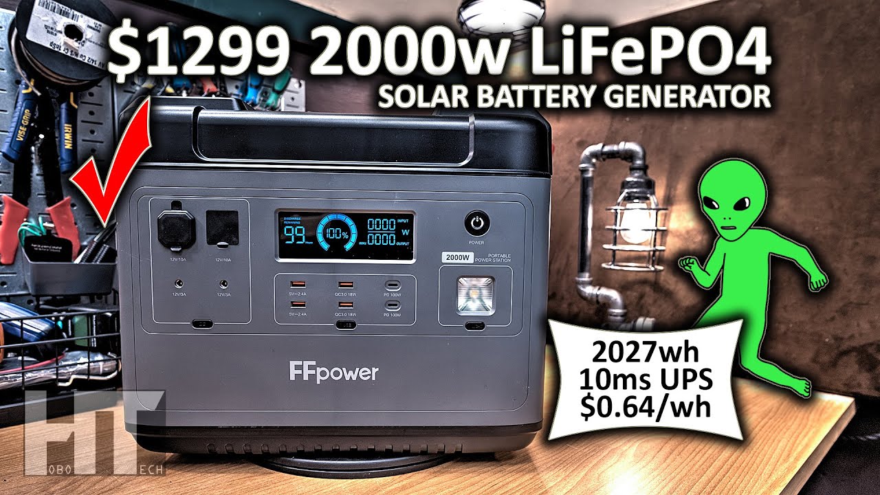 FFpower 2000w LiFePO4 UPS Lithium Solar Generator Power Station Review