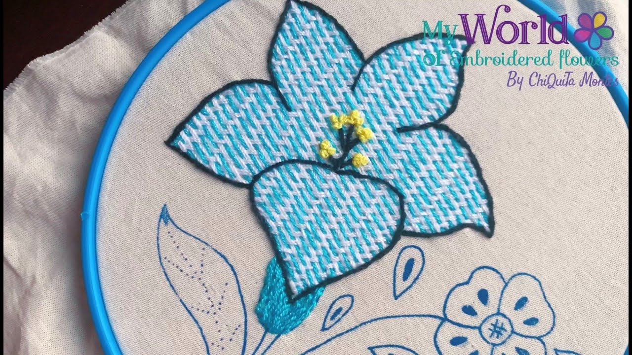 36. Bordado Fantasía Flor de Lili 2 / Hand Embroidery Lili Flower with Fantasy Stitch