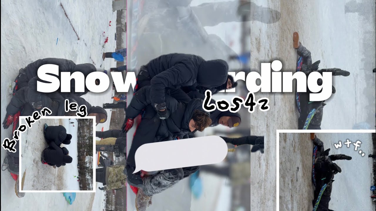 Snowboarding broken leg😱