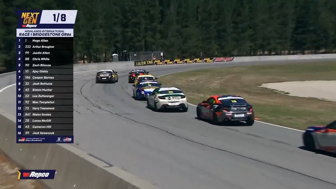 Race 1 Start - Bridgestone Toyota GR86 Championship - New Zealand Grand Prix