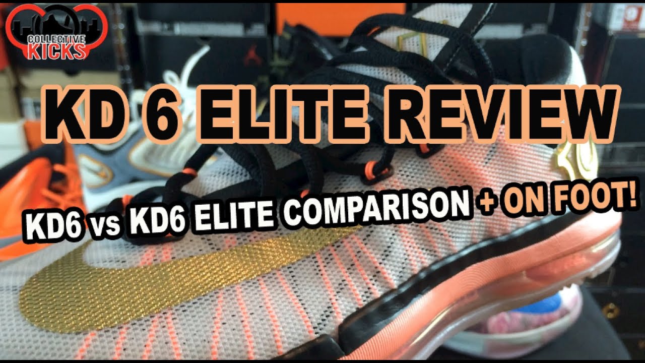 Nike KD 6 Elite vs KD 6 Comparison Review + On Foot (Gold Collection KD VI)