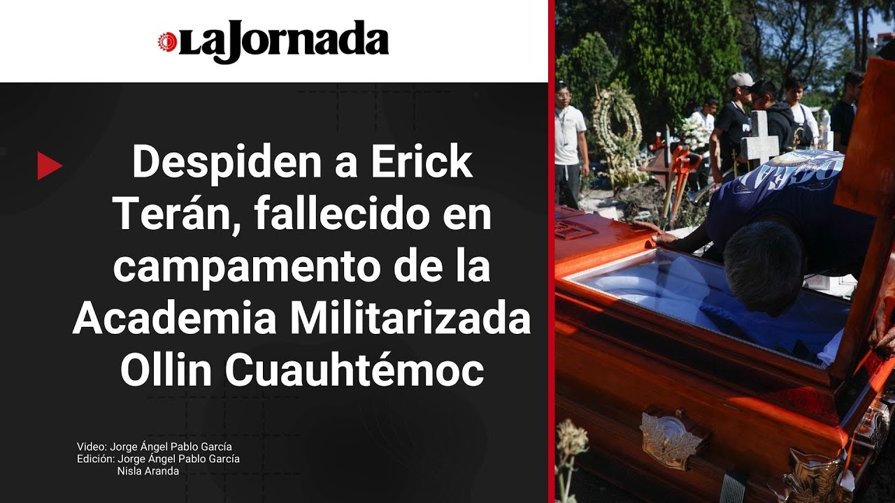 Despiden a Erick Terán, fallecido en campamento de la Academia Militarizada Ollin Cuauhtémoc