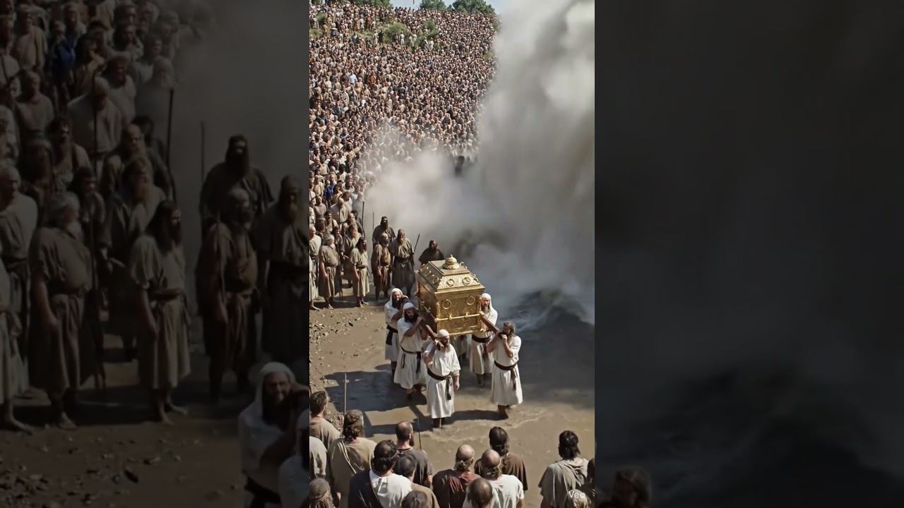 Parting jordan river//Ark of the Covenant into the Jordan//causing the waters to part#shorts #yts