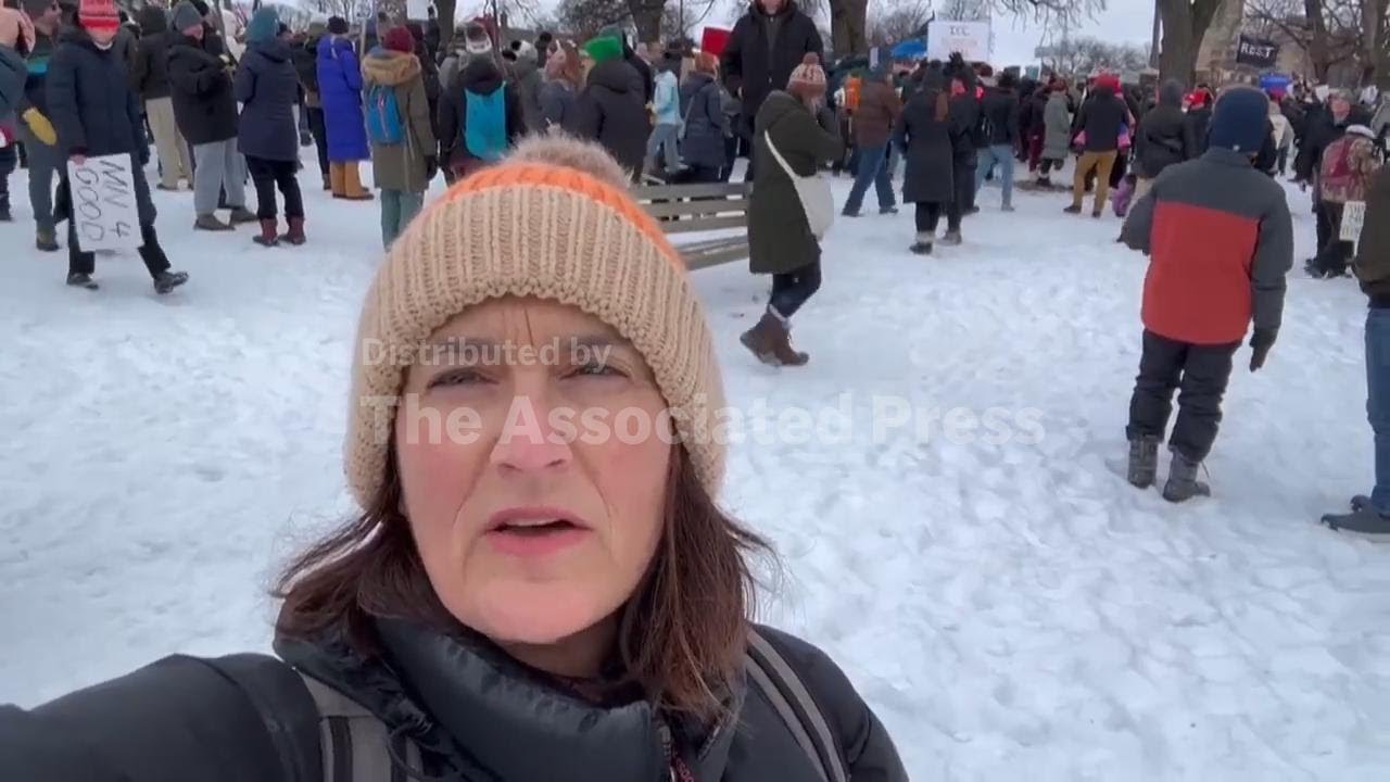 Thousands gather in Minneapolis to protest against immigration enforcement