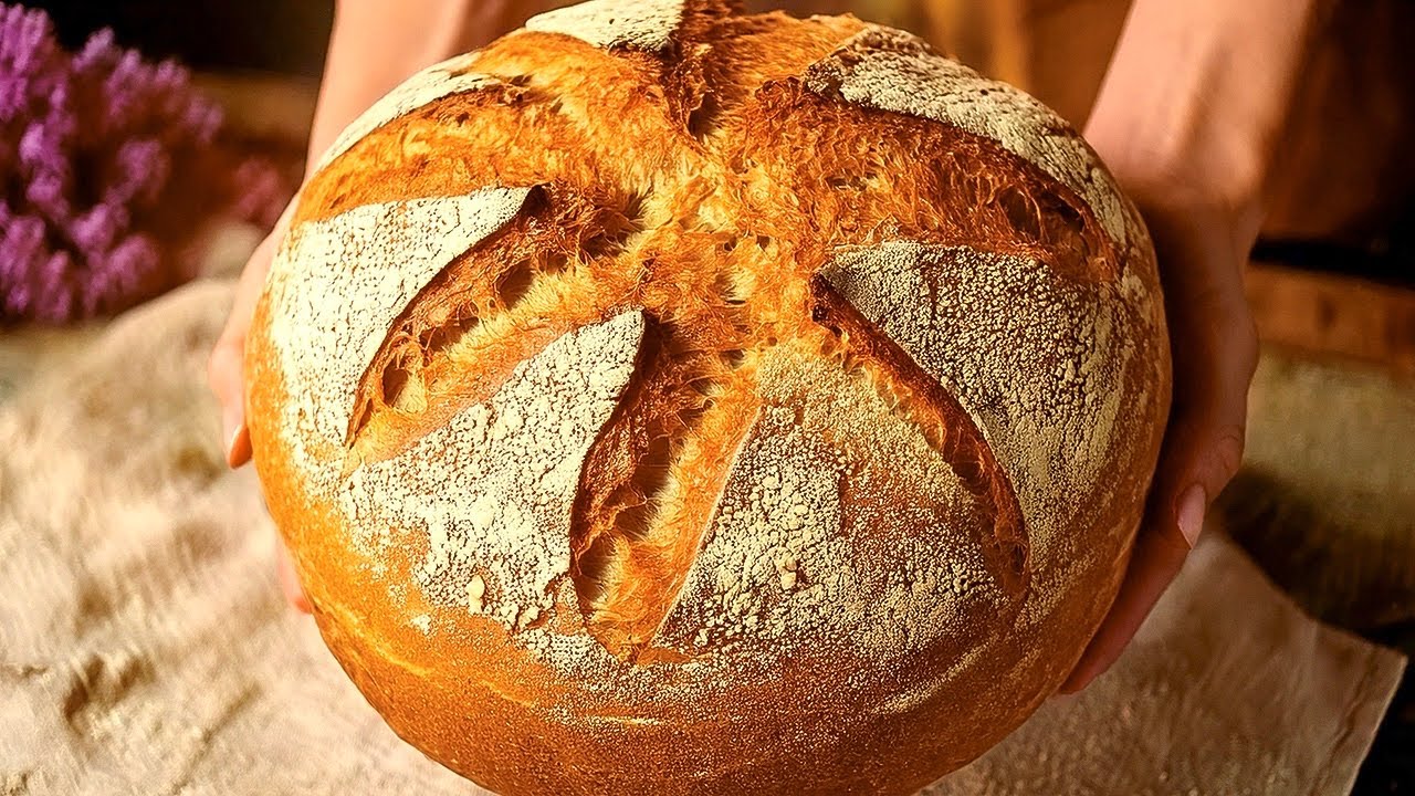 Griechisches Landbrot, von dem ich nie genug bekomme! Kein Kneten oder langes Gehen. Idee
