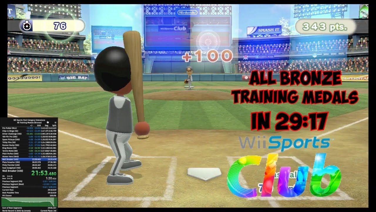 (Current PB) Wii Sports Club - All Bronze Training Medals in 29:17 by Ben729 Gaming