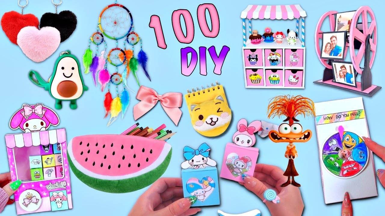 100 DIY - EENVOUDIGE LIFE HACKS EN DIY - SCHOOL BENODIGHEDEN - KAMERINRICHTING EN MEER...