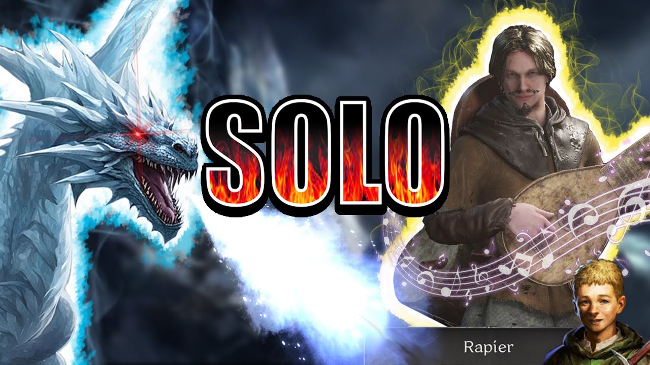 SOLO BARD vs ICE WYVERN SQUIRE GEAR ONLY?! Dark and Darker