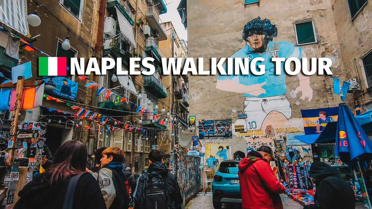 Rainy Naples Italy | Exploring Historic Streets in Bad Weather | 4K Walking Tour