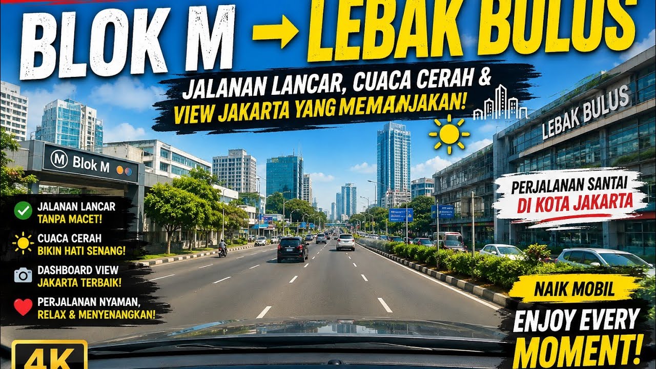 Vlog Perjalanan Blok M ke Lebak Bulus | Jalanan Lancar & Cuaca Cerah Bikin Hari Makin Seru! 🌤️🚗
