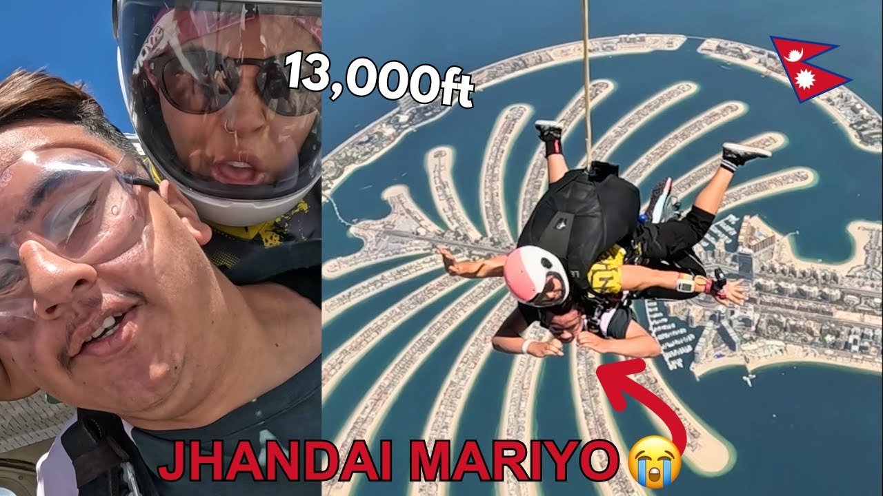 Plane Bata Jump Faldeko 😱 | Skydiving in Dubai | Day 2