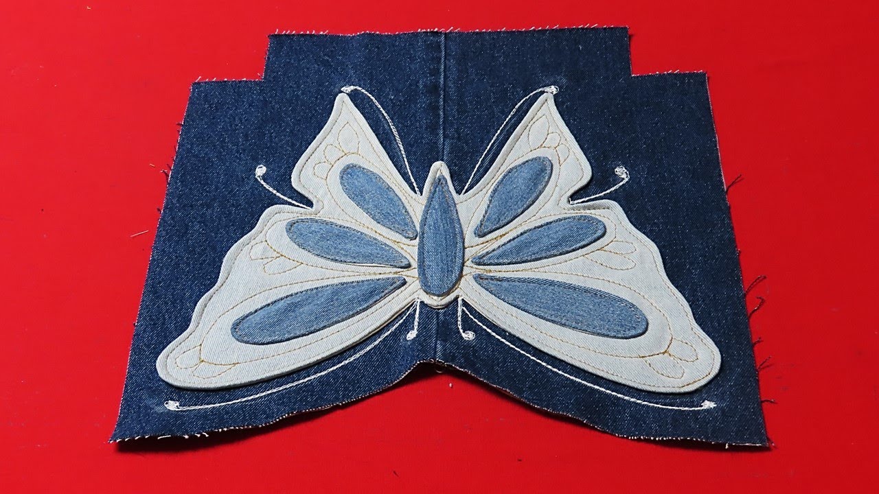 DIY 나비 패치웍 토트백 만드는 방법!/Butterfly Tote Bag Tutorial/with old jeans
