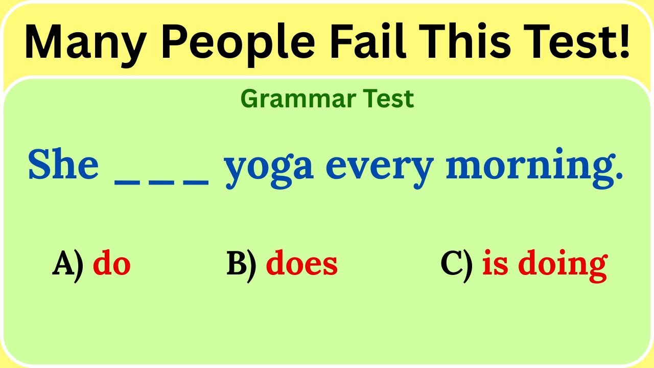 Mixed English Grammar Quiz  — Many People Fail This English Challenge!