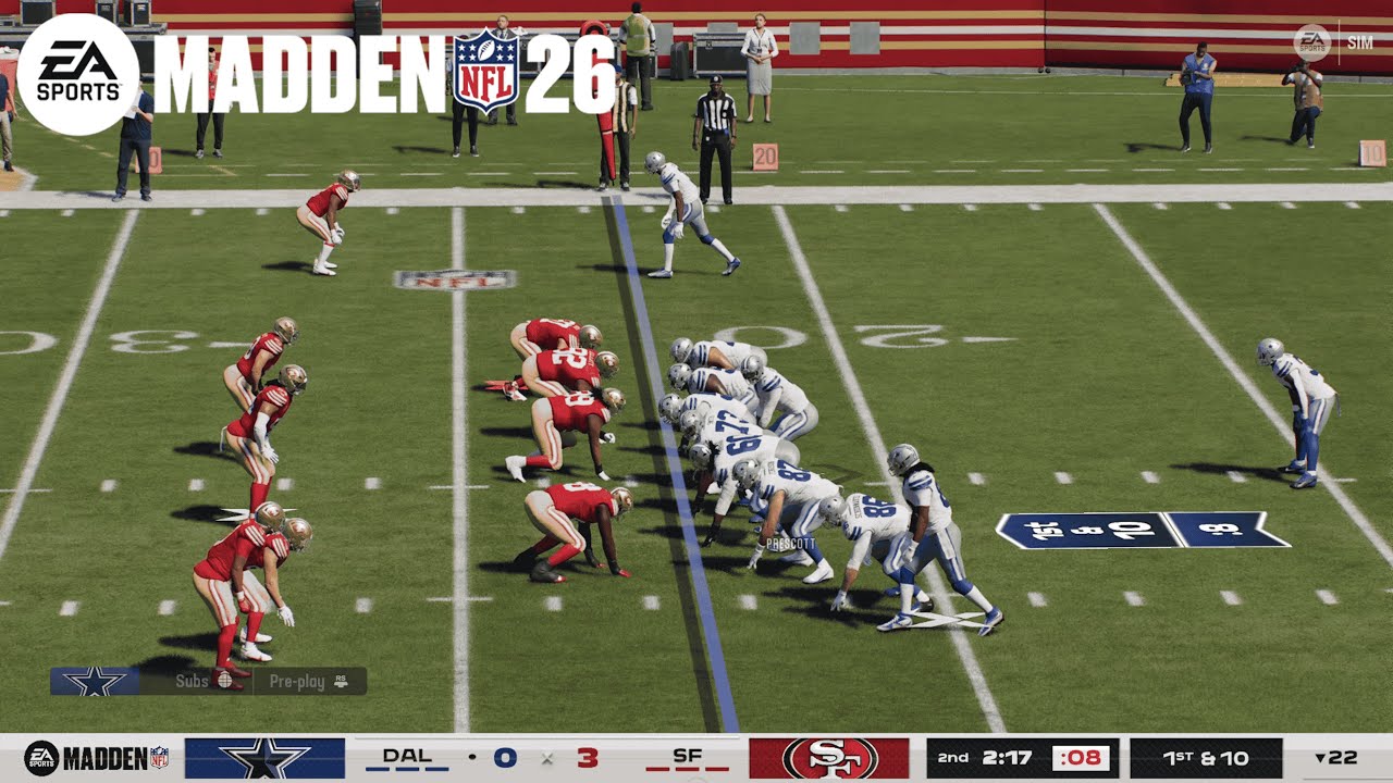 Madden NFL 26 - Cowboys vs 49ers - Gameplay (PC) [Camera Mod]