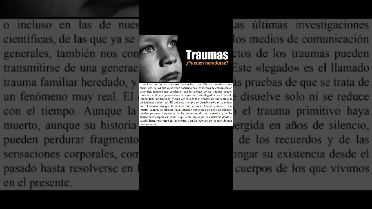 &iquest;Qu&eacute; es el TRAUMA FAMILIAR HEREDADO?