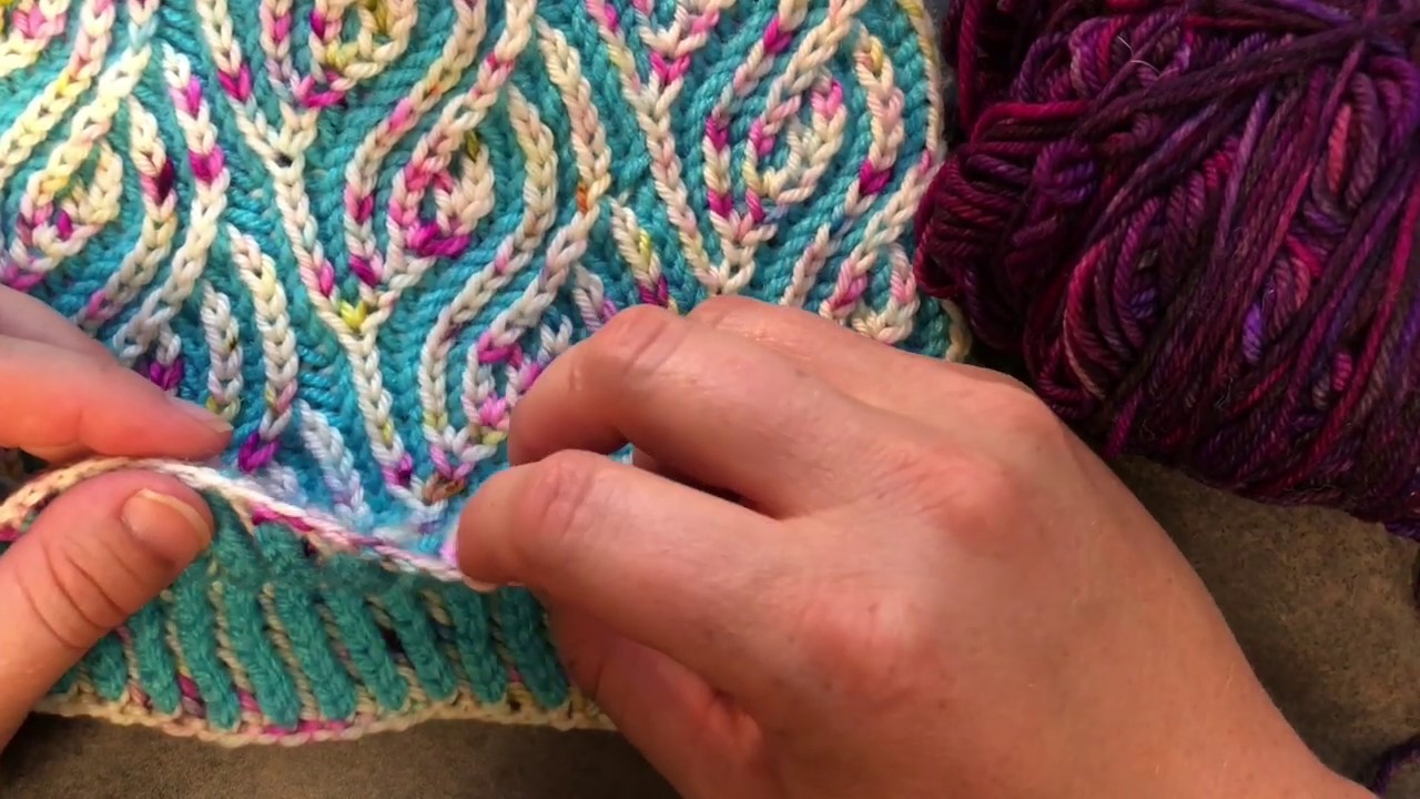2 Color Brioche in the Round Knit Hat Tutorial
