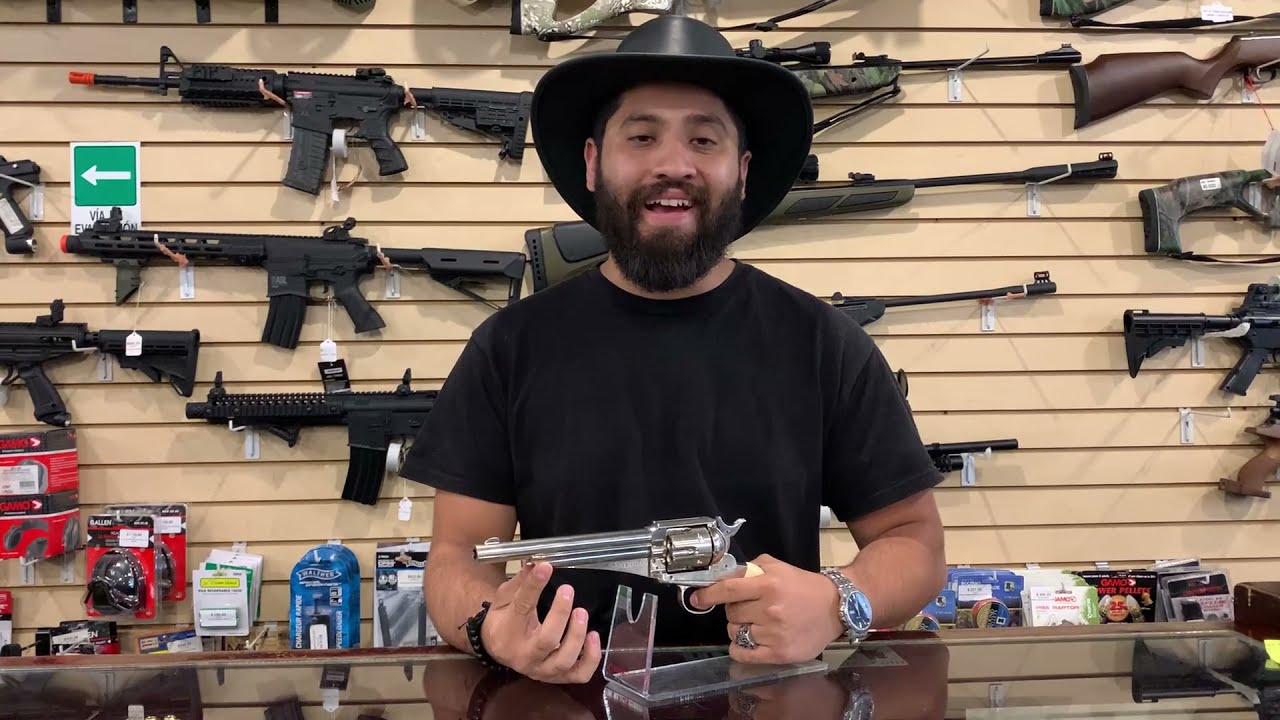 Pistola Revolver Cowboy Sheridan de Gas Co2 Calibre 4.5 mm de balines de acero, postas y diabolos 🤠