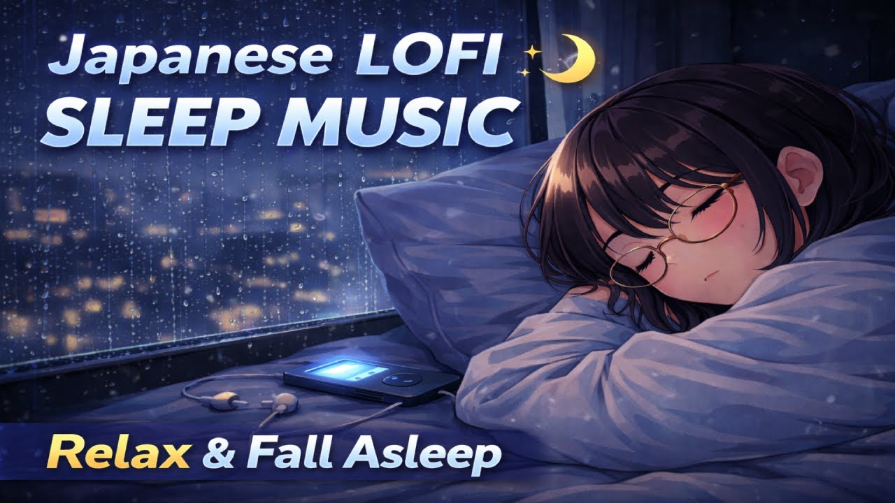 Japanese Lofi Rain 🌧️ Calm Night Music for Sleep