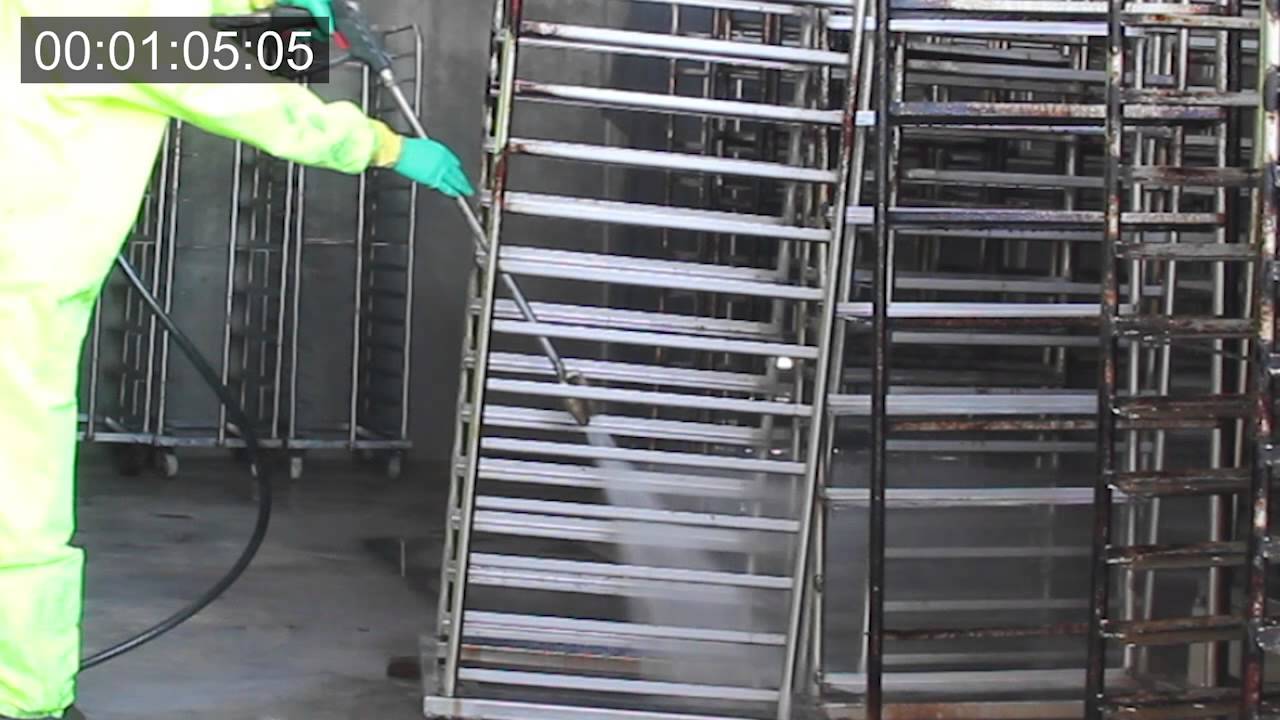 Euro Pumps Cleaning Bakery Racks in Real Time
