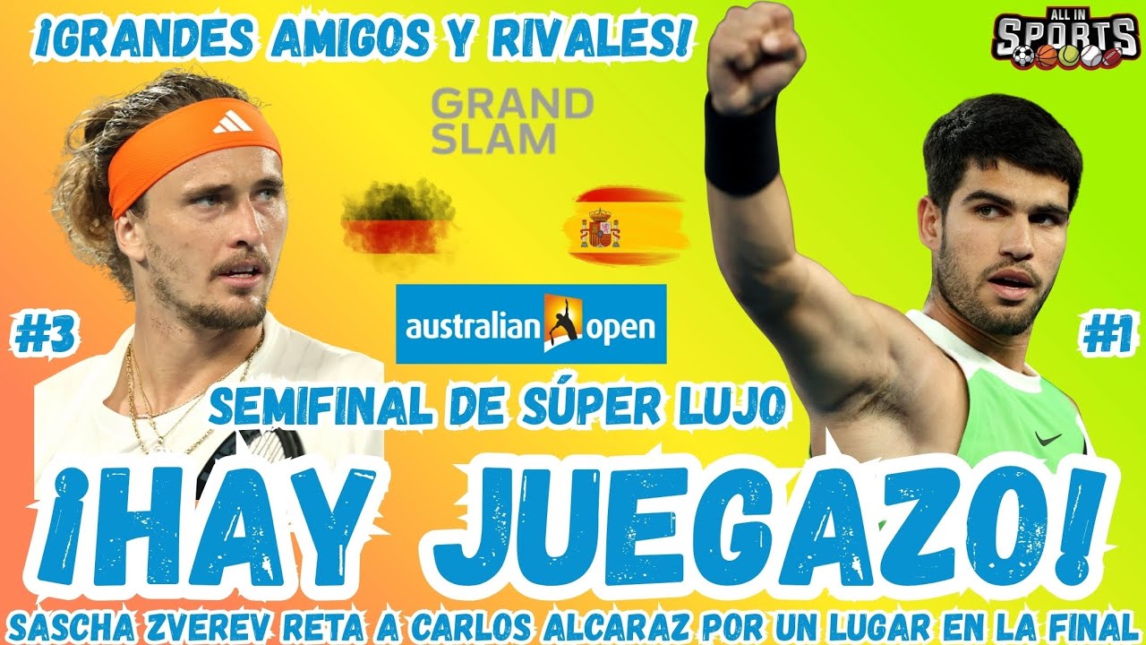 CARLOS ALCARAZ APLASTA a DEMIÑAUR y ZVEREV LO RETA en su DÉCIMA SEMIFINAL DE GRAND SLAM en AUSTRALIA