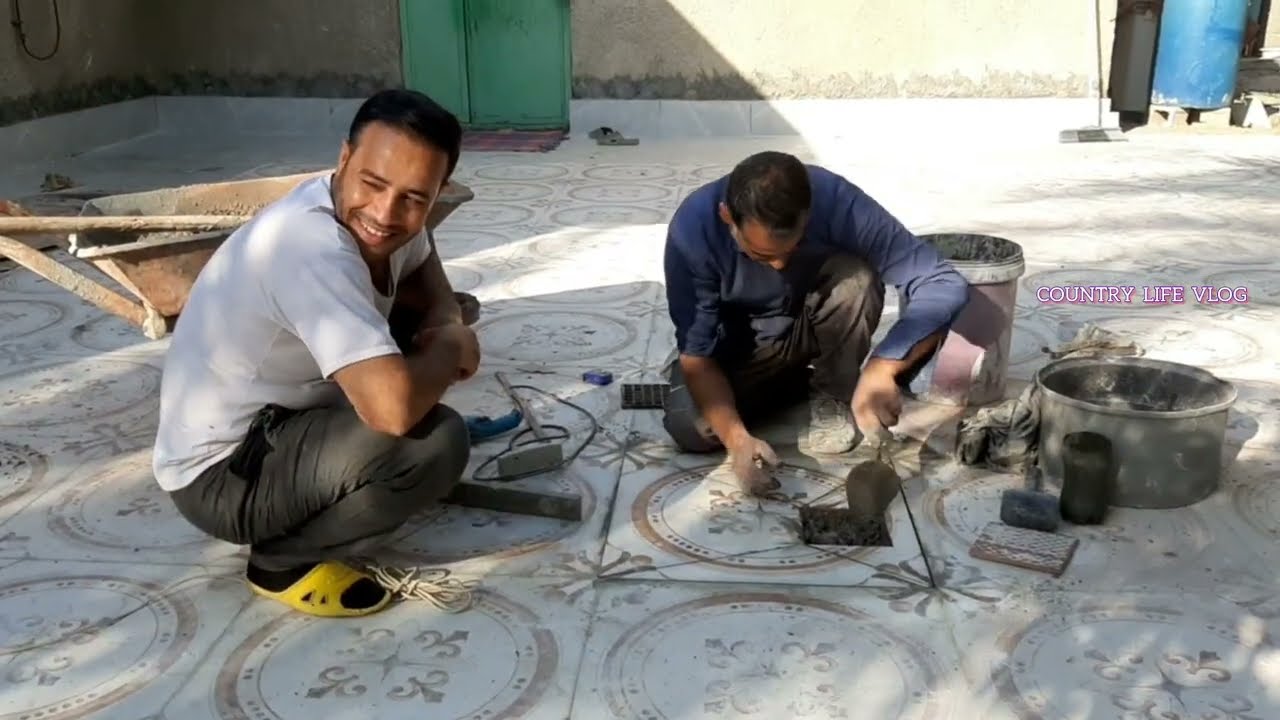 Working with My Father to Build Our Home Yard | Real Village Life ❤️