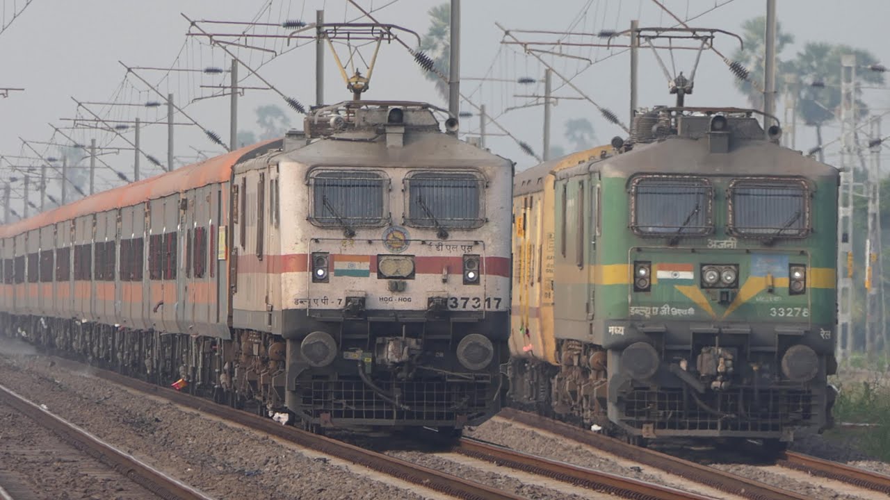 ERODE WAP7 Hauling AMRIT BHARAT Express | AB Loco FAILURE or ? | Fast Electric #train  Videos | I R
