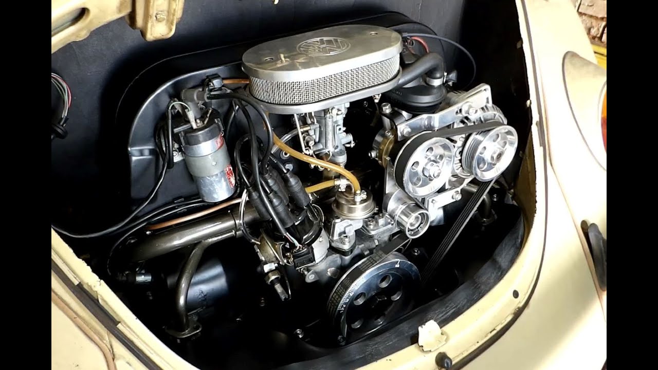 MOTOR DO FUSCA COM 3 POLIAS DE ALUMÍNO E ALTERNADOR DE GOL G2  ASSIM VOCÊ NUNCA VIU
