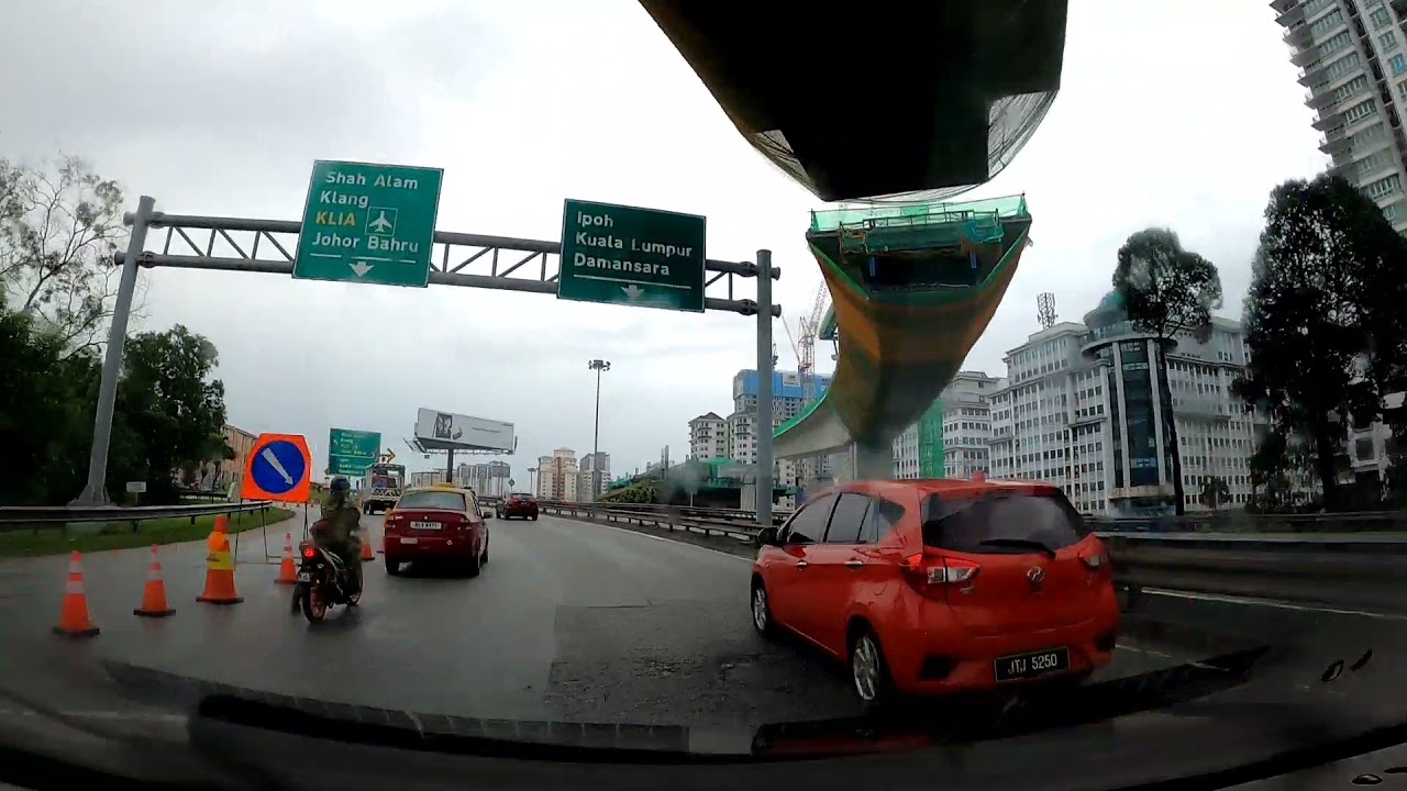 time lapse to Penang, engine no power, U-turn and change car. road closure, flood. delayed 4 hours