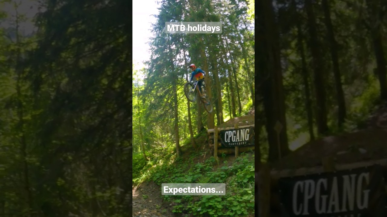 MTB holidays, Expectations VS Reality! #shorts