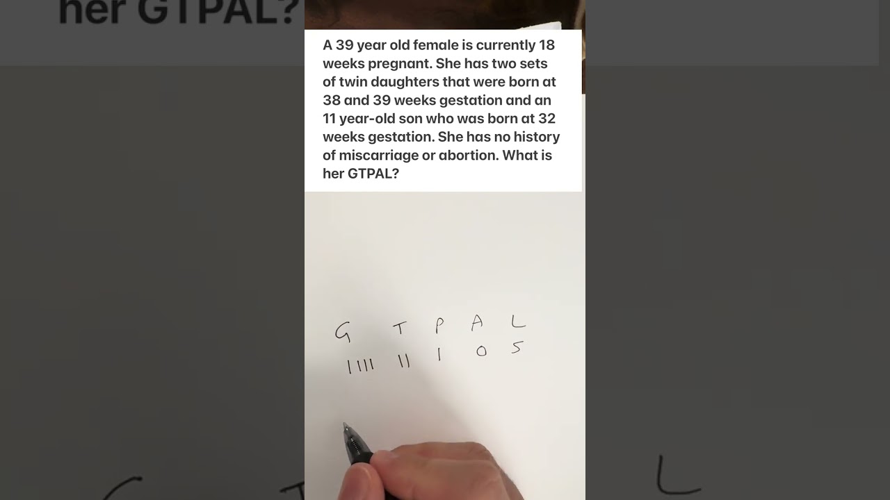 Calculate GTPAl score Nclex