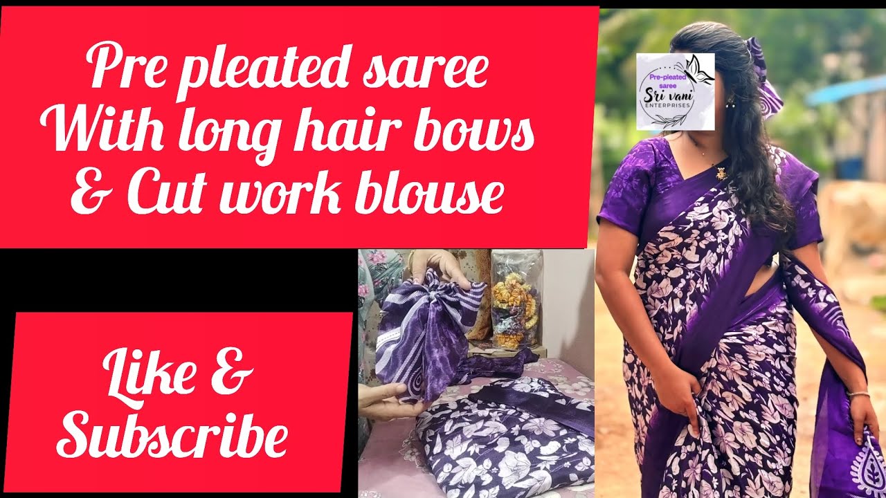Pre pleated saree