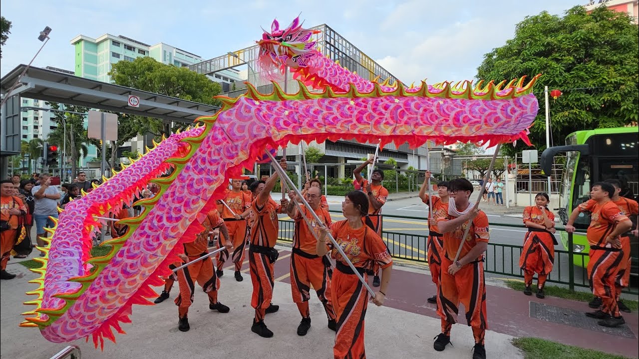 新加坡威扬體育會 Singapore Wei Yang Dragon & Lion Dance Performances at AMK 628 Market on 03/01/26
