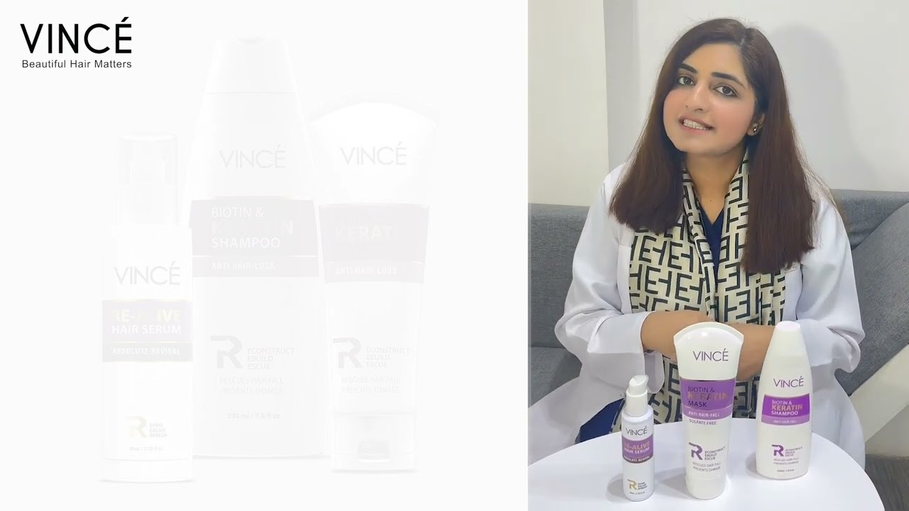 Dr. Sarosh Fatima’s Recommended VINCE Anti-Hair Fall Kit | A Hair Fall Solution You Can Trust!