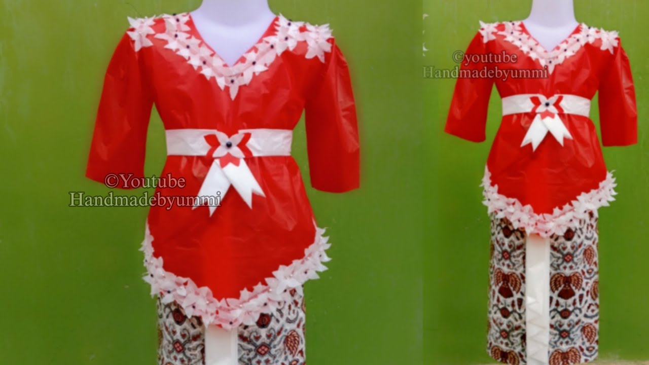Baju Kebaya Dari Plastik kresek Kostum Karnaval Simpel | Kostum karnaval 17 Daur ulang Barang bekas