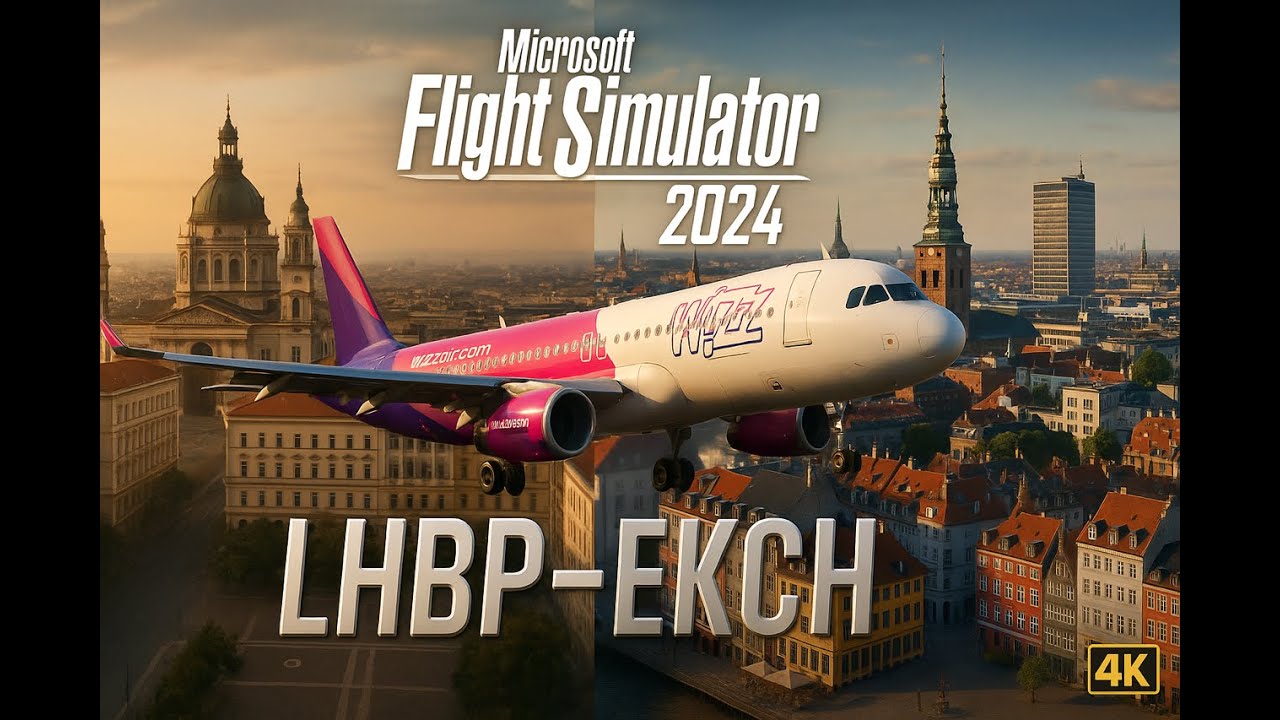 MSFS 2024 - FenixA320 - Budapest🛬Copenaghen - 4K - RTX5080