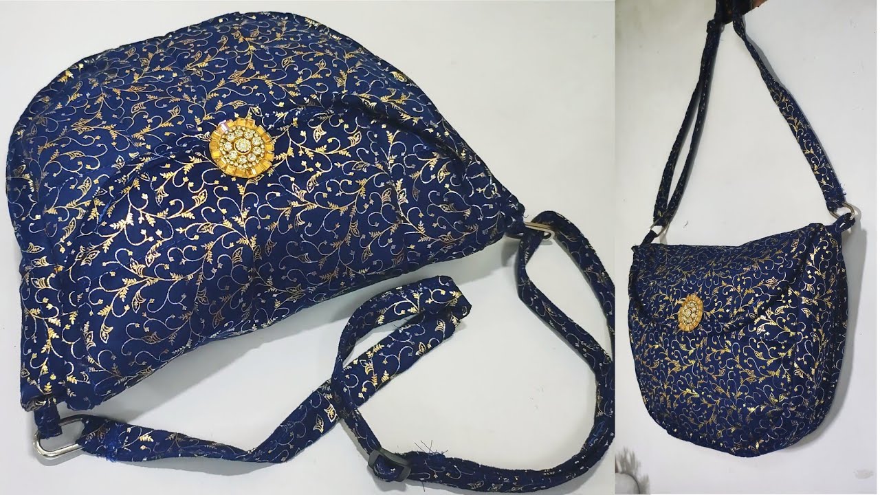 मार्केट जैसा Sling bag घर पर बनाने का बहुत आसान तरीका/Sling Bag/Side Bag Making /Easy Way /Tutorial