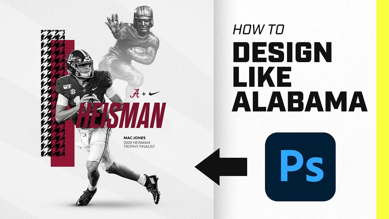 Photoshop Tutorial | How to Design Like Alabama (PSD Included)