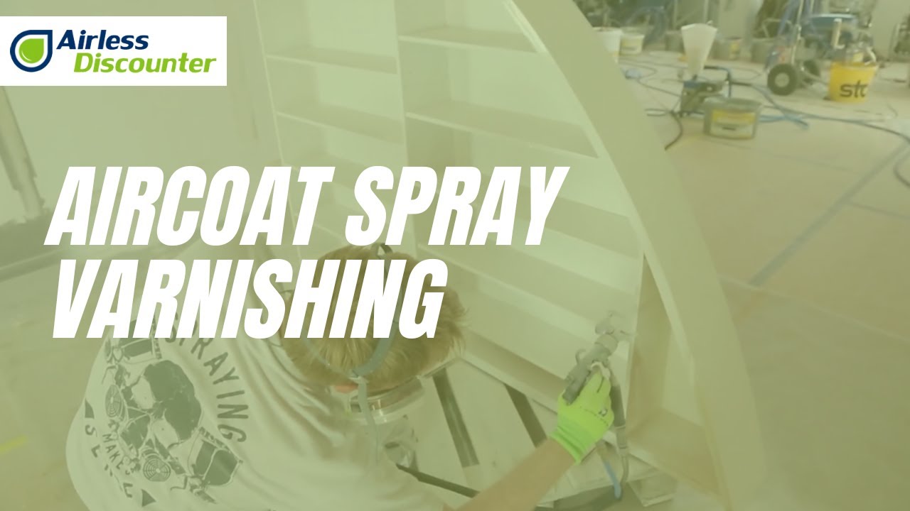 Spraying Lacquer on a Wooden Cabinet with an Air-assisted Airless Sprayer - AirCoat, Air-assisted