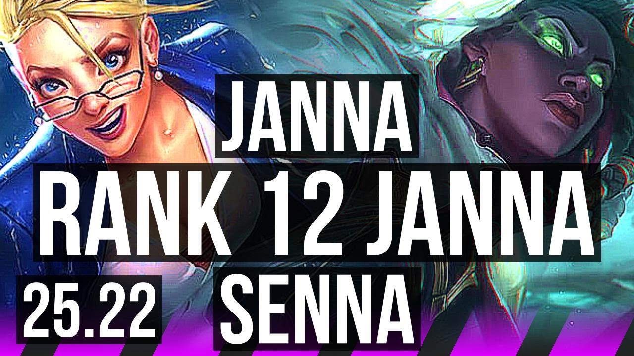 JANNA & Hwei vs SENNA & Smolder (SUP) | Rank 12 Janna | NA Challenger | 25.22