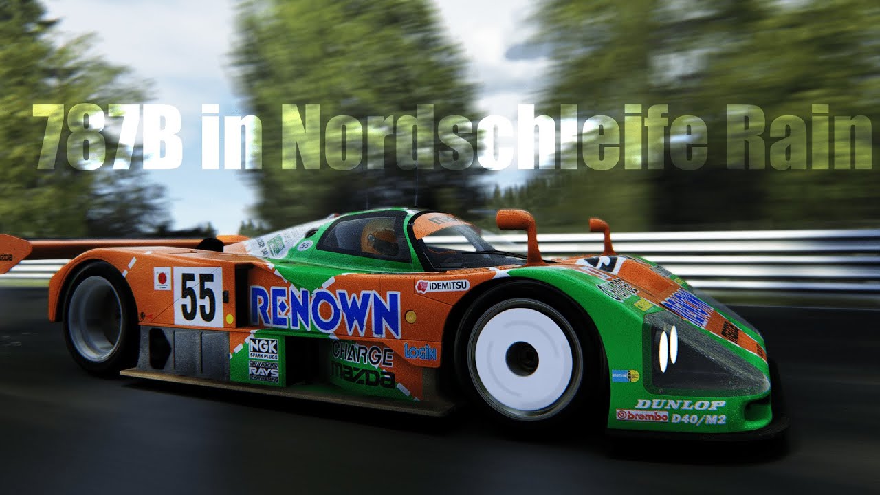 Assetto Corsa | Mazda 787 Immersive Drive in Nordschleife with Rain Mod