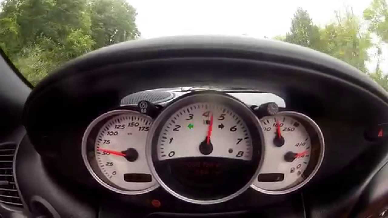 Porsche Boxster S 0-60 mph (0-100 km/h) and WOT Sound...