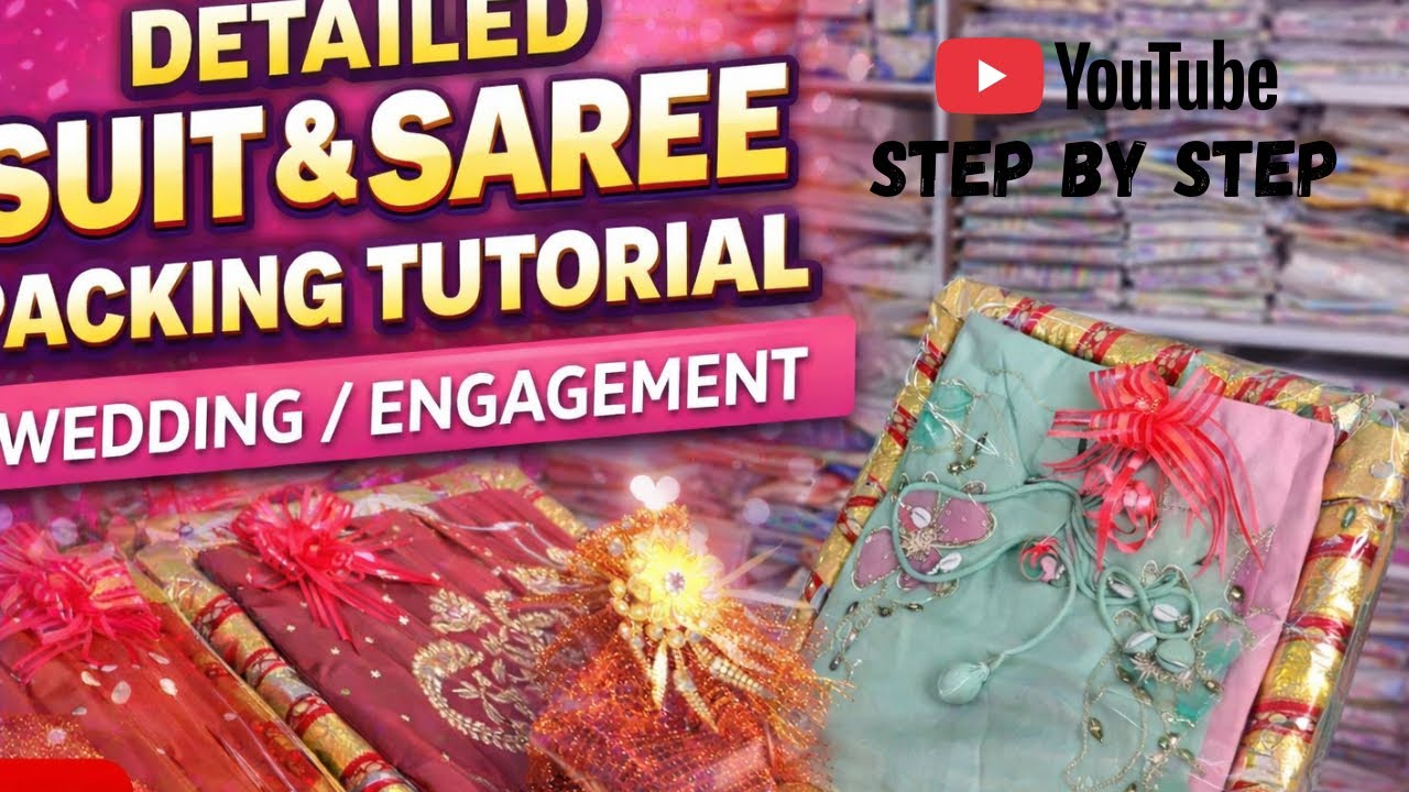 Suit and Saree packing tutorial for Wedding🥰✨|| Step-by-step tutorial