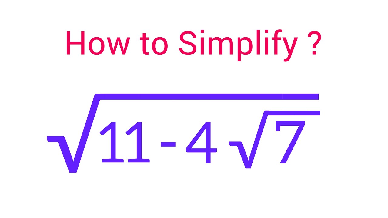 A Nice Math Olympiad Problem | To simplify this Square Root