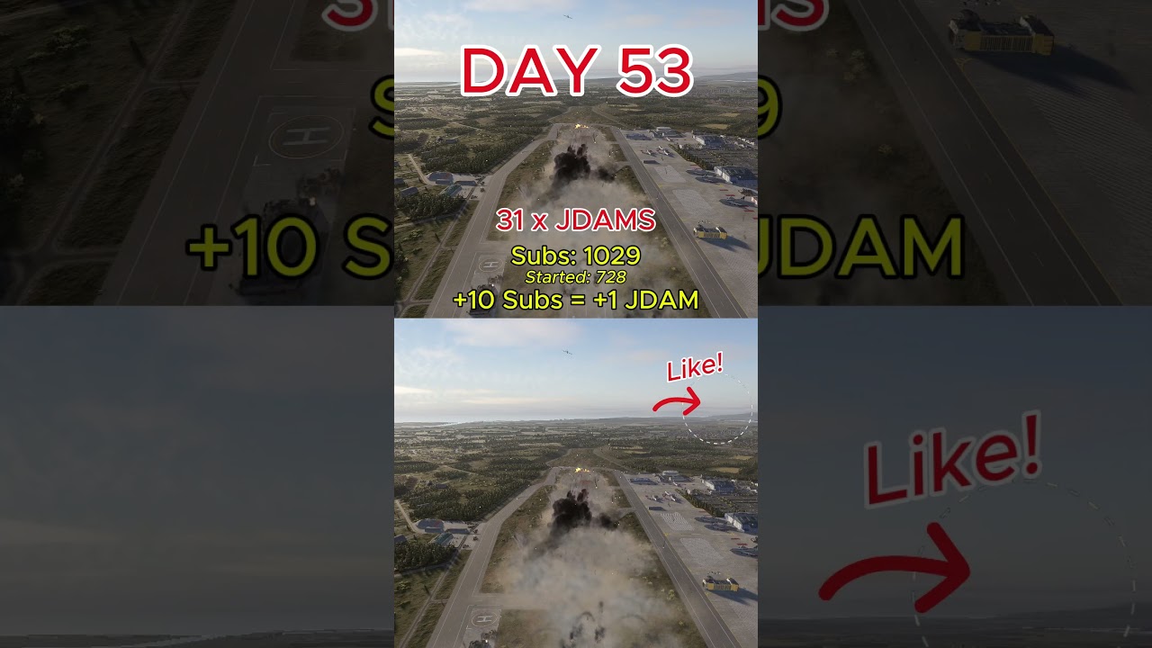 Day 53 : LJDAM Challenge (Subscribe to ADD +1 JDAM)  #brokenarrow #rts #aviation #warfare #tactics