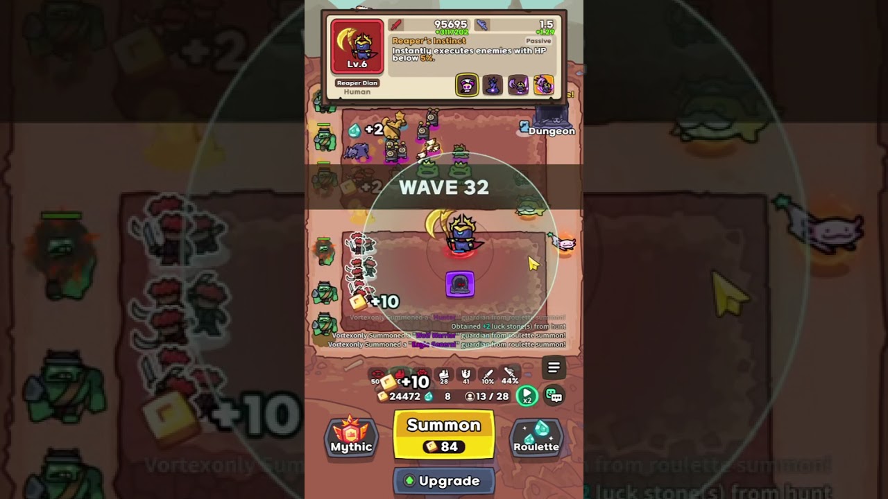 Lucky Defense (OMFG Lucky Me) Rushing Reaper Dian Hard mode. 1